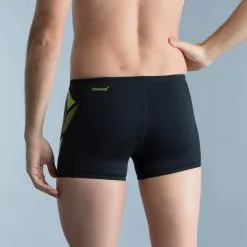 Bañador Hombre Natación Speedo Bóxer Negro Amarillo -Regattas Tienda baador hombre natacion speedo boxer negro amarillo 1