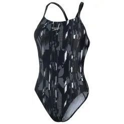 Bañador Mujer Natación Speedo Allover Negro Gris 11 Bañador Mujer Natación Speedo Allover Negro Gris -Regattas Tienda baador mujer natacion speedo allover negro gris 4