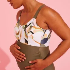 Nabaiji Bañador Premamá Aquagym/Natación Aya Mujer Caqui Blanco 11 Nabaiji Bañador Premamá Aquagym/Natación Aya Mujer Caqui Blanco -Regattas Tienda baador premama aquagymnatacion aya mujer caqui blanco 4