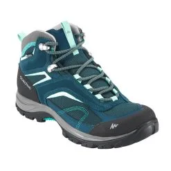 Botas De Montaña Y Trekking Impermeables Mujer Quechua MH100 Azul