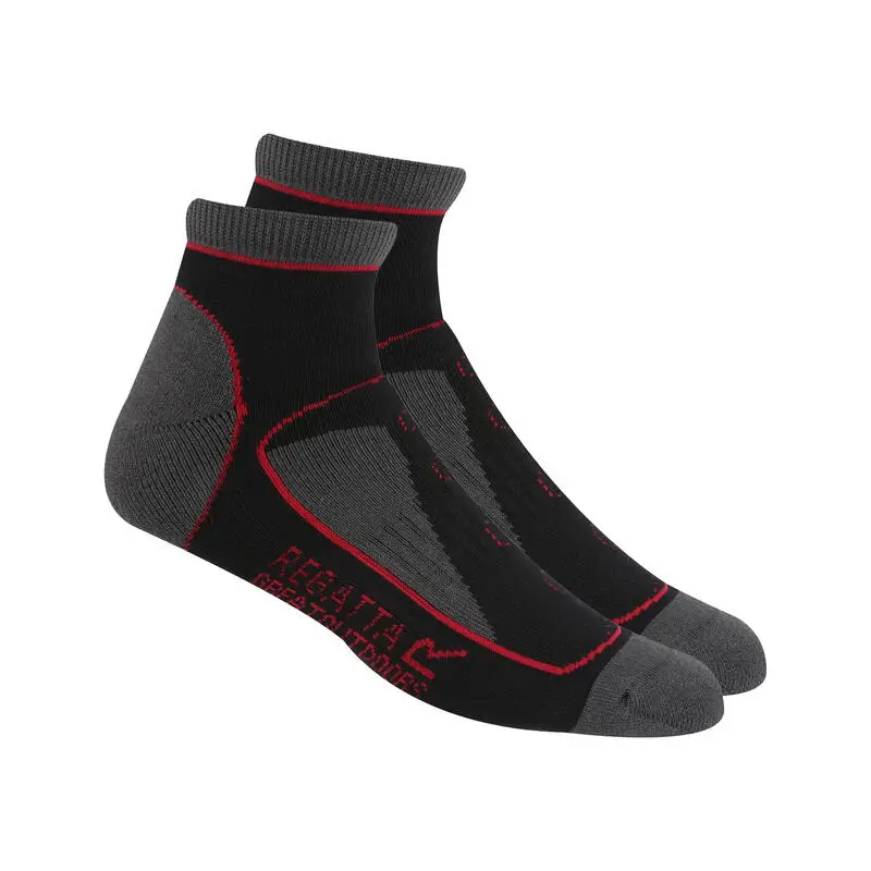 Regatta Calcetines Al Tobillo Samaris Trail Colores Sólidos Para Mujer Packs De 2 Negro, 4 Regatta Calcetines Al Tobillo Samaris Trail Colores Sólidos Para Mujer Packs De 2 Negro, - Imagen 2