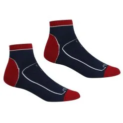 Regatta Calcetines Al Tobillo Samaris Trail Para Hombre Packs De 2 Negro, Acero Oscuro -Regattas Tienda calcetines al tobillo samaris trail para hombre packs de 2 marino rojo oscuro