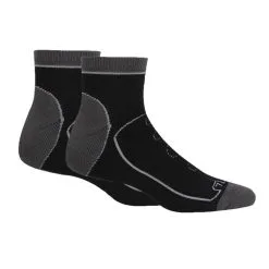 Regatta Calcetines Al Tobillo Samaris Trail Para Hombre Packs De 2 Negro, Acero Oscuro -Regattas Tienda calcetines al tobillo samaris trail para hombre packs de 2 negro acero oscuro 1