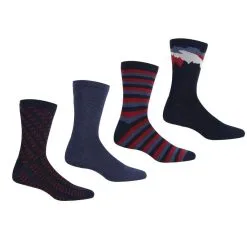 Regatta Calcetines Lifestyle Para Hombre Pack De 4 Negro -Regattas Tienda calcetines lifestyle para hombre pack de 4 denim oscuro