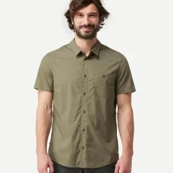 Forclaz CAMISA DE TREKKING VIAJE TRAVEL 100 MANGAS CORTAS MARRÓN HOMBRE -Regattas Tienda camisa de trekking viaje travel 100 mangas cortas marron hombre 2
