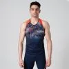 Kalenji CAMISETA DE ATLETISMO HOMBRE AZUL Y NARANJA -Regattas Tienda camiseta de atletismo hombre azul y naranja