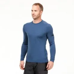 Camiseta De Montaña Y Trekking 100% Lana Merina Hombre Forclaz MT500 Negro -Regattas Tienda camiseta de montaa y trekking 100 lana merina hombre forclaz mt500 azul