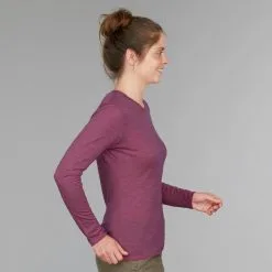 Forclaz Camiseta De Montaña Y Trekking Lana Merina Mujer Travel 100 Gris -Regattas Tienda camiseta de montaa y trekking lana merina mujer travel 100 granate