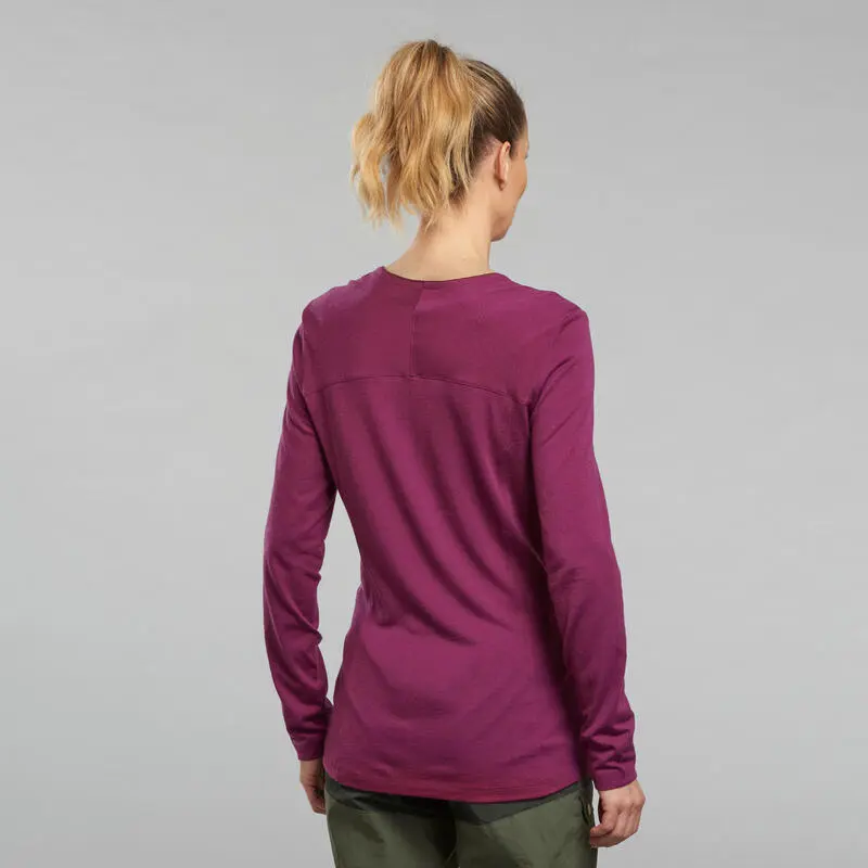 Camiseta De Montaña Y Trekking Lana Merino Mujer Forclaz MT500 Rosa 4 Camiseta De Montaña Y Trekking Lana Merino Mujer Forclaz MT500 Rosa - Imagen 2
