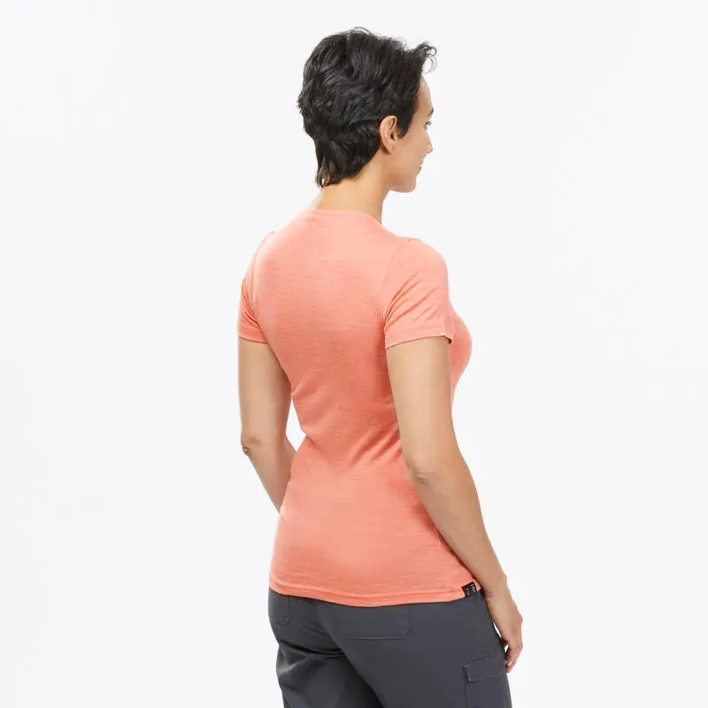 Camiseta De Montaña Y Trekking Lana Merino Mujer Forclaz Travel 100 4 Camiseta De Montaña Y Trekking Lana Merino Mujer Forclaz Travel 100 - Imagen 2