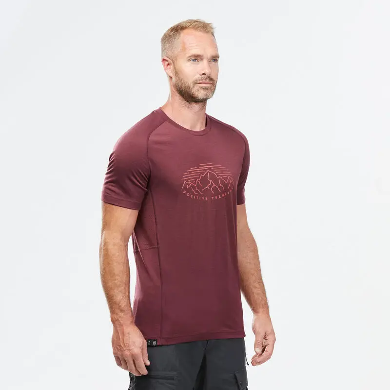 Camiseta De Montaña Y Trekking Manga Corta Lana Merino Hombre Forclaz MT500 8 Camiseta De Montaña Y Trekking Manga Corta Lana Merino Hombre Forclaz MT500 - Imagen 6