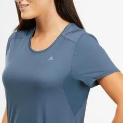 Camiseta De Montaña Y Trekking Manga Corta Mujer Quechua MH100 Gris -Regattas Tienda camiseta de montaa y trekking manga corta mujer quechua mh100 gris 4