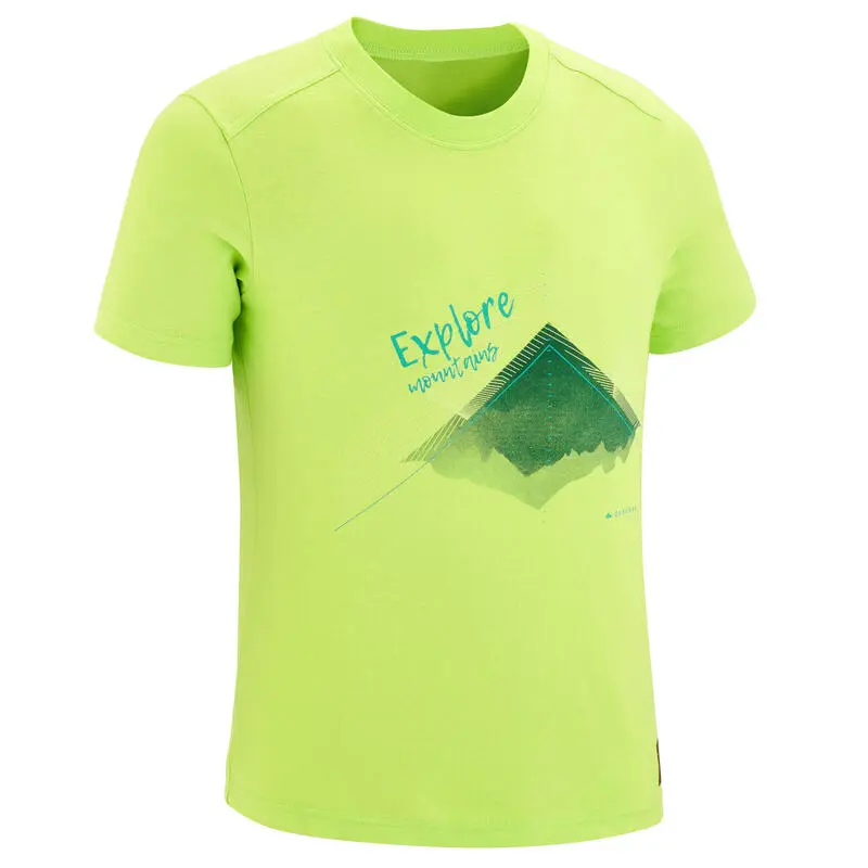 Camiseta De Montaña Y Trekking Manga Corta Niños 7-15 Años Quechua MH100 Verde 6 Camiseta De Montaña Y Trekking Manga Corta Niños 7-15 Años Quechua MH100 Verde - Imagen 4