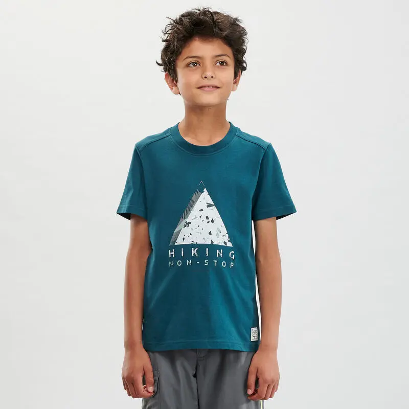 Camiseta De Montaña Y Trekking Manga Corta Niños 7-15 Años Quechua MH100 Verde 7 Camiseta De Montaña Y Trekking Manga Corta Niños 7-15 Años Quechua MH100 Verde - Imagen 5