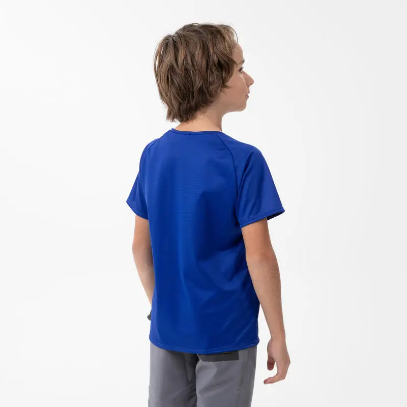 Camiseta De Montaña Y Trekking Manga Corta Niños 7-15 Años Quechua MH500 Azul M 4 Camiseta De Montaña Y Trekking Manga Corta Niños 7-15 Años Quechua MH500 Azul M - Imagen 2