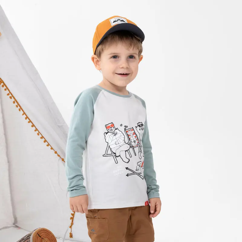 Camiseta De Montaña Y Trekking Protección Solar Niños 2-6 Años Quechua Beige 3 Camiseta De Montaña Y Trekking Protección Solar Niños 2-6 Años Quechua Beige