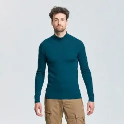 Camiseta Montaña Y Trekking Lana Merina Con Cremallera Hombre Forclaz MT500 -Regattas Tienda camiseta montaa y trekking lana merina con cremallera hombre forclaz mt500 5