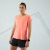 Camiseta Running Mujer - KIPRUN LIGHT Rojo Coral -Regattas Tienda camiseta running mujer kiprun light rojo coral