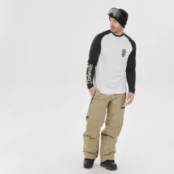 WEDZE Camiseta Térmica De Esquí Hombre - BL 590 Brokovich Lana Merina - Negro Blanco -Regattas Tienda camiseta termica de esqui hombre bl 590 brokovich lana merina negro blanco 3