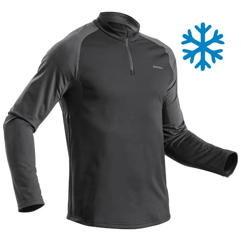 Camiseta Térmica De Montaña Trekking Manga Larga Hombre Quechua SH100 Warm Negra 6 Camiseta Térmica De Montaña Trekking Manga Larga Hombre Quechua SH100 Warm Negra - Imagen 4