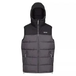 Regatta Chaleco Forro Polar Nevado Sin Mangas Para Hombre Negro, Gris Oscuro