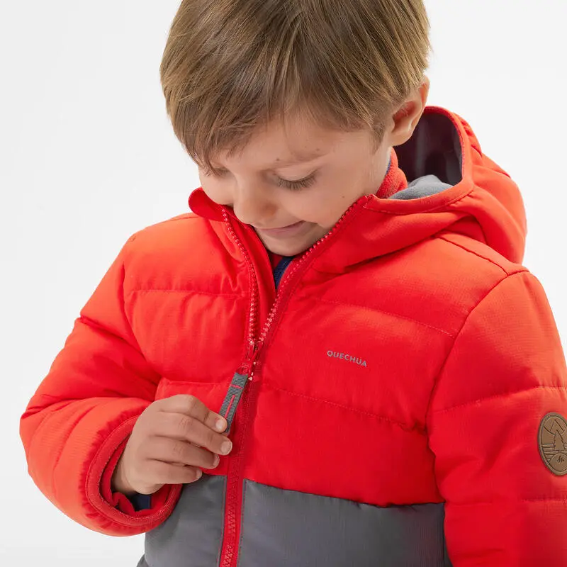 Chaqueta Acolchada De Montaña Y Trekking Niños 2-5 Años Quechua X-Warm Rojo 7 Chaqueta Acolchada De Montaña Y Trekking Niños 2-5 Años Quechua X-Warm Rojo - Imagen 5
