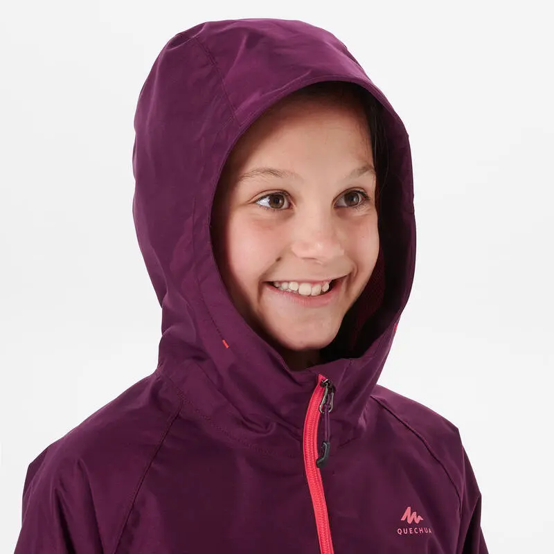Chaqueta Impermeable De Montaña Trekking Niños 7-15 Años Quechua MH500 Violeta 6 Chaqueta Impermeable De Montaña Trekking Niños 7-15 Años Quechua MH500 Violeta - Imagen 4