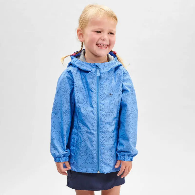 Chaqueta Impermeable De Montaña Y Trekking NIños 2-6 Años Quechua MH500 Azul 8 Chaqueta Impermeable De Montaña Y Trekking NIños 2-6 Años Quechua MH500 Azul - Imagen 6