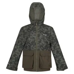 Regatta Chaqueta Impermeable Hywell Camuflaje Para Niños/Niñas Hoja De Uva