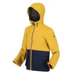 Regatta Chaqueta Impermeable Hywell Para Niños/Niñas Amarillo Dorado, Marino -Regattas Tienda chaqueta impermeable hywell para niosnias amarillo dorado marino 3