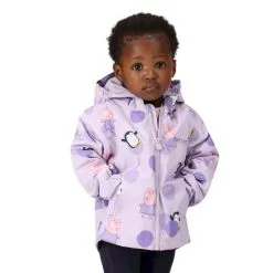 Regatta Chaqueta Impermeable Muddy Puddle De Peppa Pig Lunares Para Niños/Niñas Lila