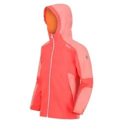 Regatta Chaqueta Impermeable Rayz Para Niños/Niñas Melocotón Neón, Coral Fusión -Regattas Tienda chaqueta impermeable rayz para niosnias melocoton neon coral fusion 2