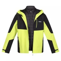 Regatta Chaqueta Impermeable Wentwood VII Para Hombre Negro, Kiwi Llamativo -Regattas Tienda chaqueta impermeable wentwood vii para hombre negro kiwi llamativo 2
