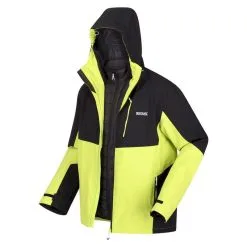 Regatta Chaqueta Impermeable Wentwood VII Para Hombre Negro, Kiwi Llamativo -Regattas Tienda chaqueta impermeable wentwood vii para hombre negro kiwi llamativo 3