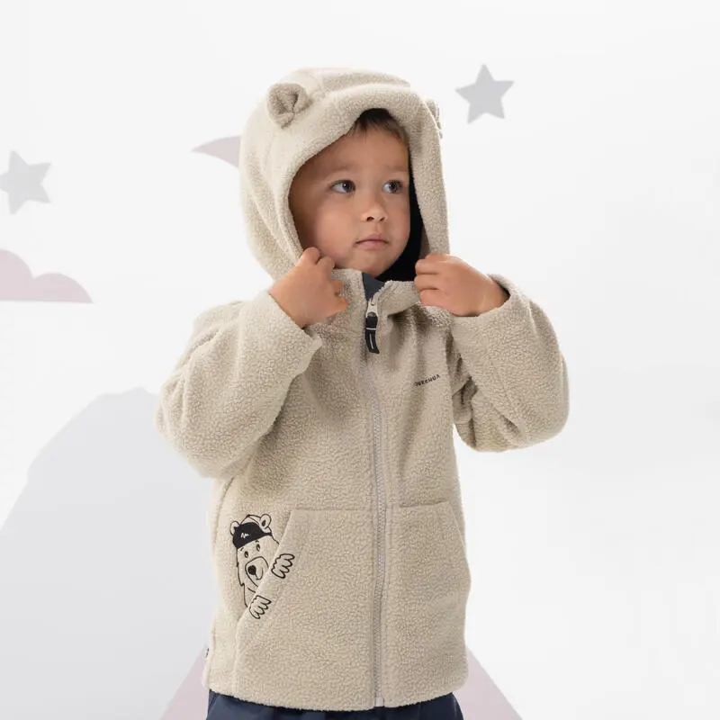 Chaqueta Polar Cálida De Montaña Y Trekking Niños 2-6 Años Quechua MH500 Beige 3 Chaqueta Polar Cálida De Montaña Y Trekking Niños 2-6 Años Quechua MH500 Beige