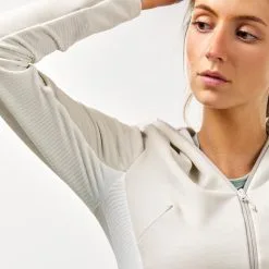 Chaqueta Polar De Montaña Y Trekking Con Capucha Mujer Quechua MH900 Blanco -Regattas Tienda chaqueta polar de montaa y trekking con capucha mujer quechua mh900 blanco 4