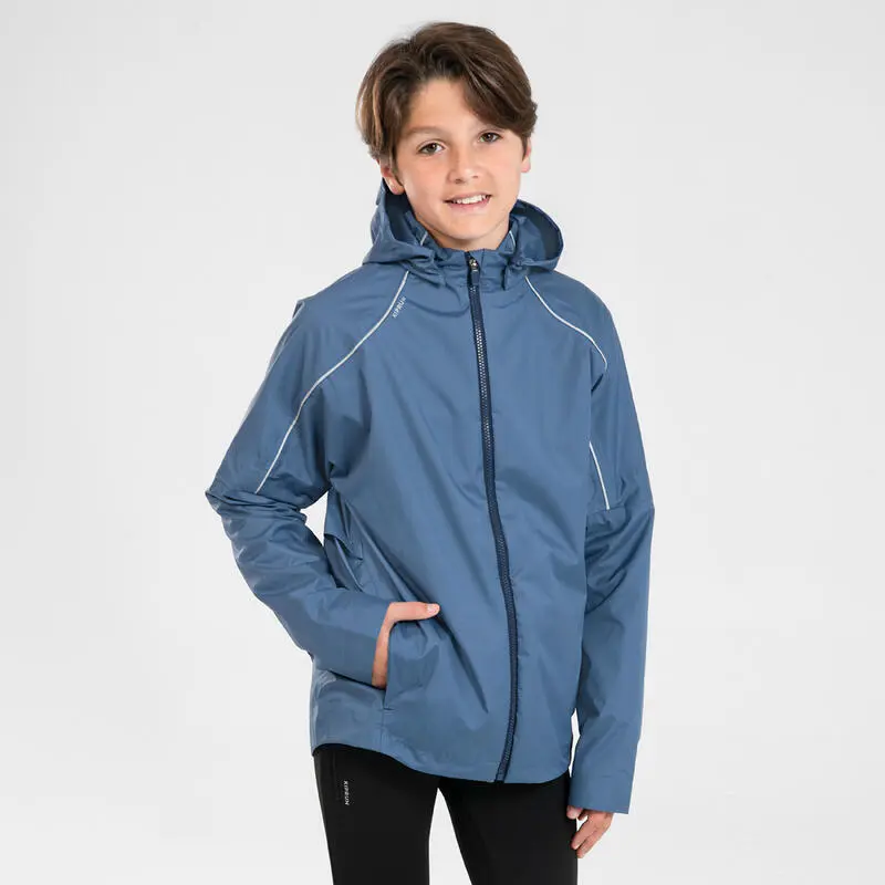 CHAQUETA RUNNING IMPERMEABLE NIÑOS - KIPRUN RAIN DENIM