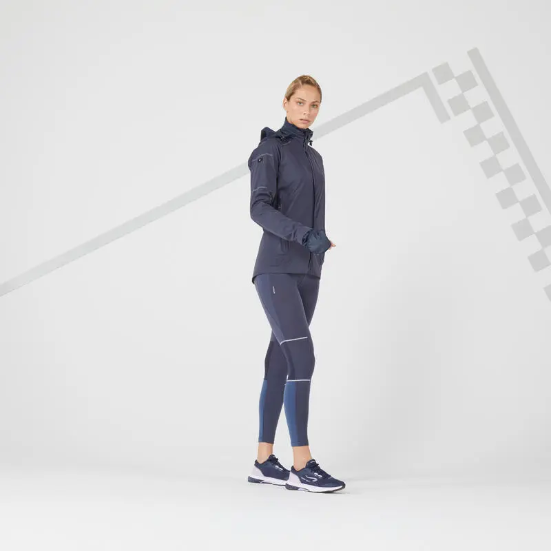 CHAQUETA RUNNING INVIERNO MUJER PERLANTE CORTAVIENTO - KIPRUN WARM REGUL AZUL 4 CHAQUETA RUNNING INVIERNO MUJER PERLANTE CORTAVIENTO - KIPRUN WARM REGUL AZUL - Imagen 2