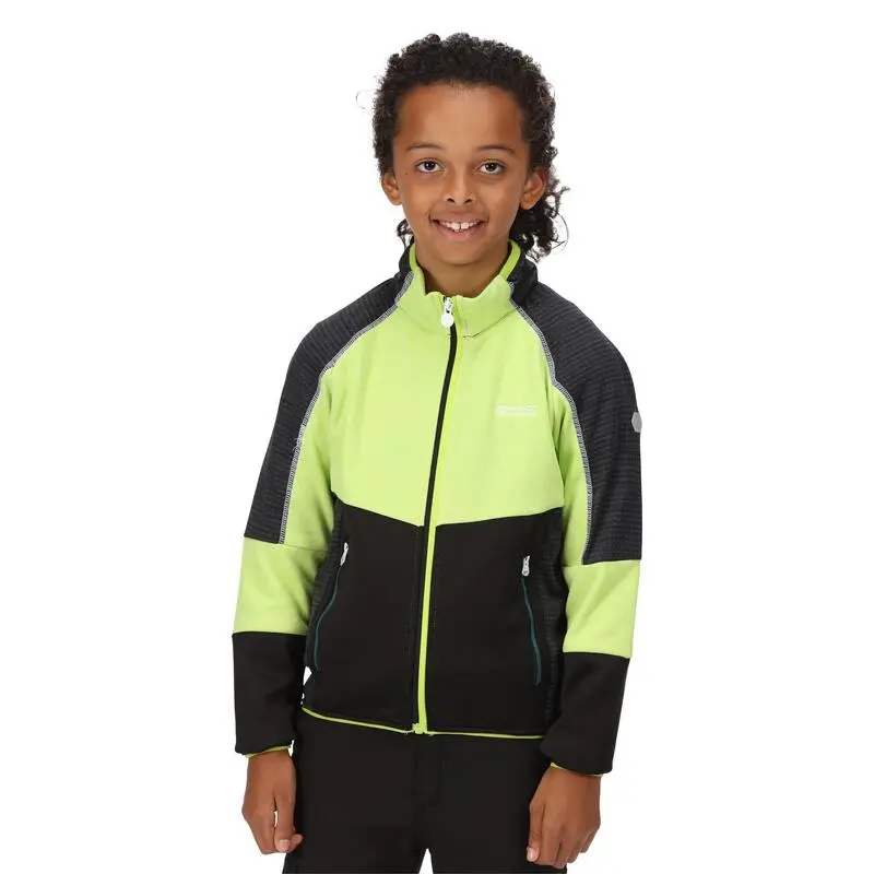 Regatta Chaqueta Softshell Oberon V Para Niños/Niñas Kiwi Llamativo, Negro 6 Regatta Chaqueta Softshell Oberon V Para Niños/Niñas Kiwi Llamativo, Negro - Imagen 4