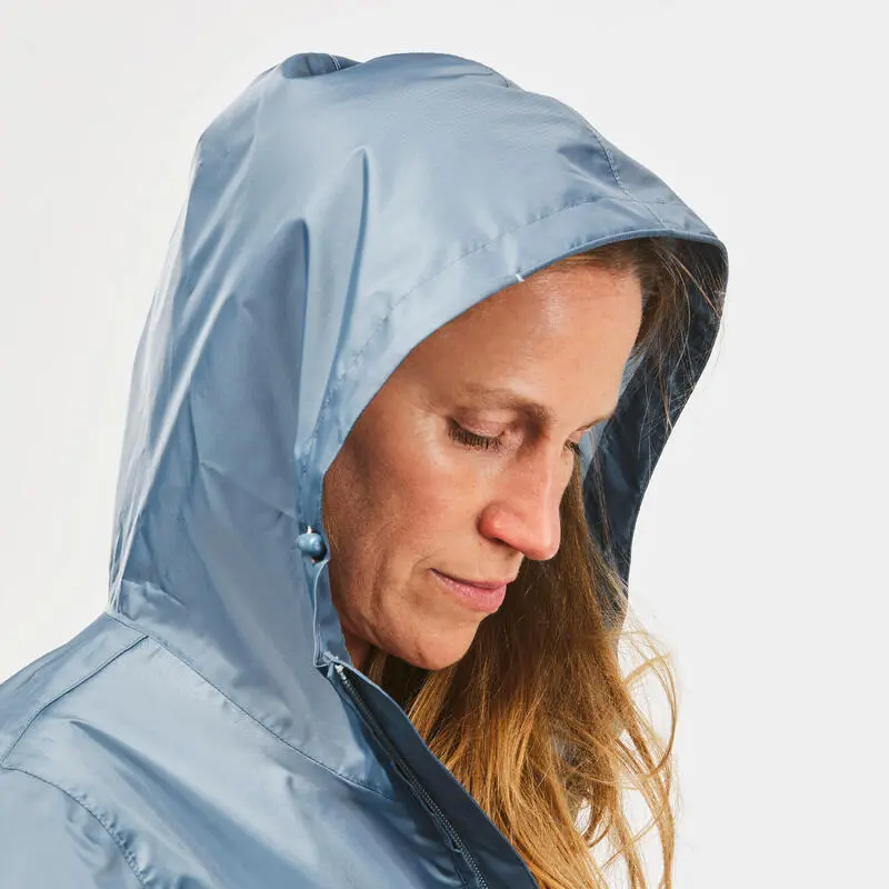 Chubasquero Impermeable De Montaña Y Trekking Mujer Quechua Raincut Azul 7 Chubasquero Impermeable De Montaña Y Trekking Mujer Quechua Raincut Azul - Imagen 5