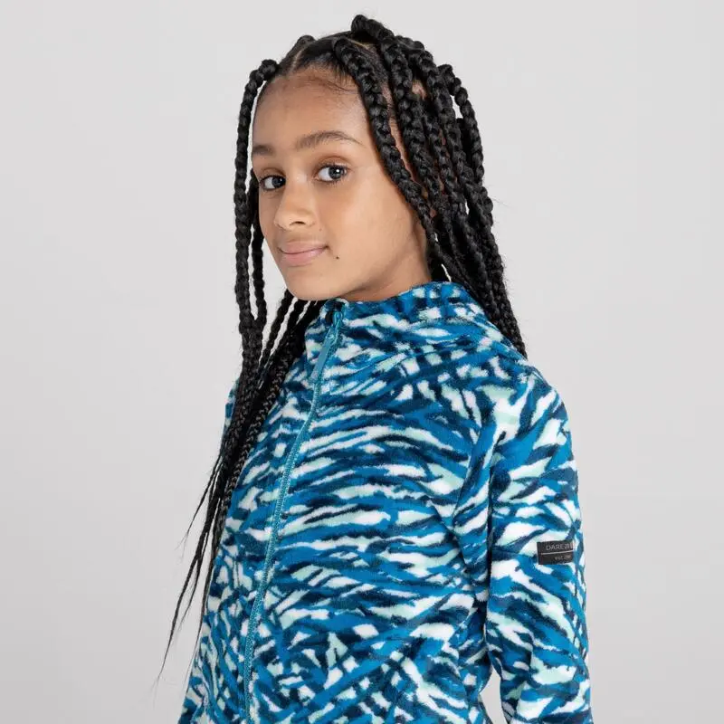 Dare 2b Forro Polar Gambol Estampado De Cebra Para Niños/Niñas Azul Metilo Oscuro 6 Dare 2b Forro Polar Gambol Estampado De Cebra Para Niños/Niñas Azul Metilo Oscuro - Imagen 4