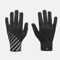 GUANTES DE RUNNING NIÑOS - KIPRUN WARM NEGROS