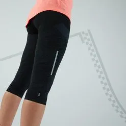 Mallas Corsario Running Mujer Sin Costuras Kiprun Care Negro -Regattas Tienda mallas corsario running mujer sin costuras kiprun care negro 3