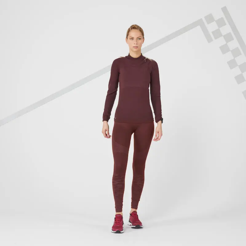 Mallas Leggings Running Sin Costuras Largas Kiprun Care Burdeos 4 Mallas Leggings Running Sin Costuras Largas Kiprun Care Burdeos - Imagen 2