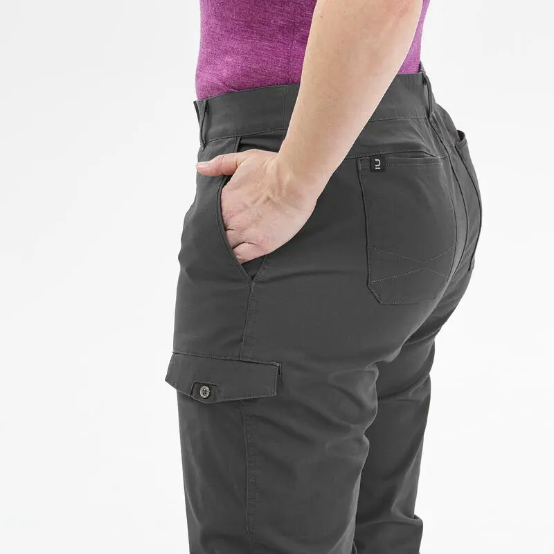 Pantalón Cargo De Montaña Y Trekking Mujer Forclaz Travel 100 Gris 7 Pantalón Cargo De Montaña Y Trekking Mujer Forclaz Travel 100 Gris - Imagen 5