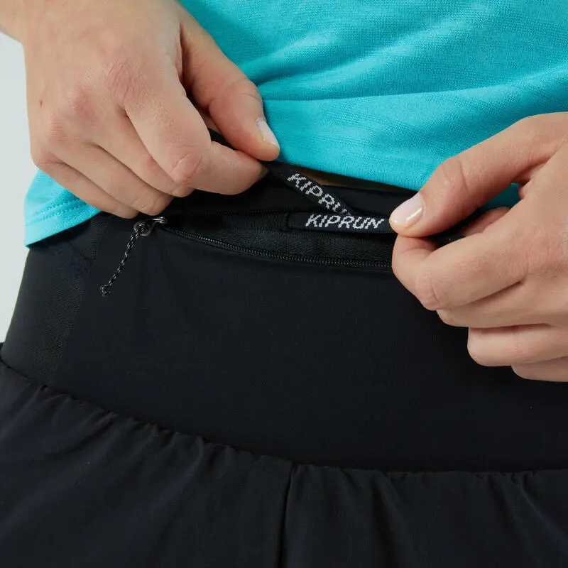 Pantalón Corto 2 En 1 Running Mujer - KIPRUN MARATHON Negro 7 Pantalón Corto 2 En 1 Running Mujer - KIPRUN MARATHON Negro - Imagen 5