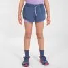 Pantalón Corto Mallas Running Transpirable Niña - KIPRUN DRY+ 2 En 1 Tejano Y Malva