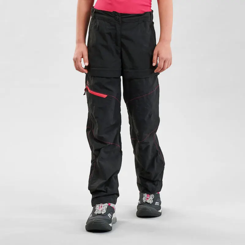 Pantalón De Montaña Y Trekking Desmontable Niños 7-15 Años Quechua MH500 Negro 3 Pantalón De Montaña Y Trekking Desmontable Niños 7-15 Años Quechua MH500 Negro