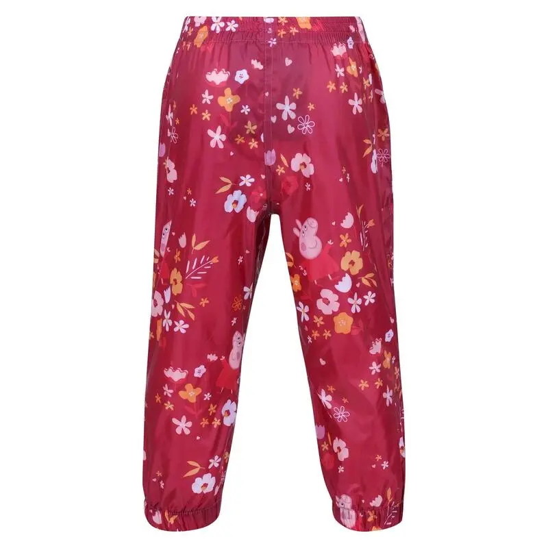 Regatta Pantalones Impermeables Floral Diseño Peppa Pig Para Niños/Niñas Rosa Baya, 4 Regatta Pantalones Impermeables Floral Diseño Peppa Pig Para Niños/Niñas Rosa Baya, - Imagen 2