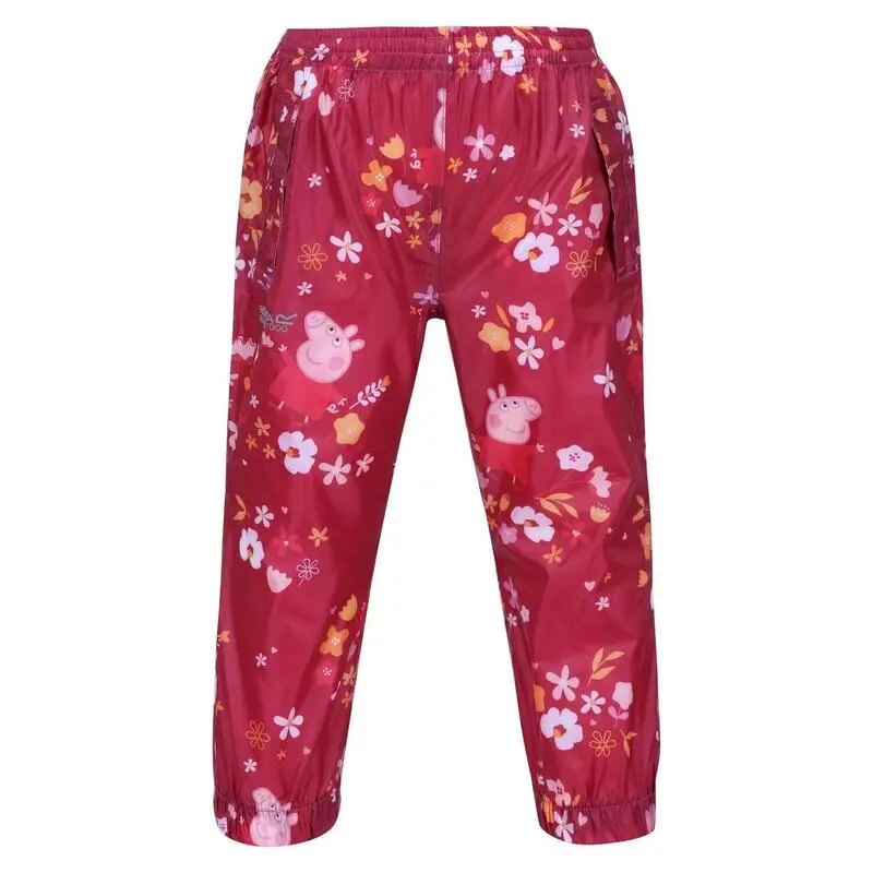 Regatta Pantalones Impermeables Floral Diseño Peppa Pig Para Niños/Niñas Rosa Baya, 3 Regatta Pantalones Impermeables Floral Diseño Peppa Pig Para Niños/Niñas Rosa Baya,